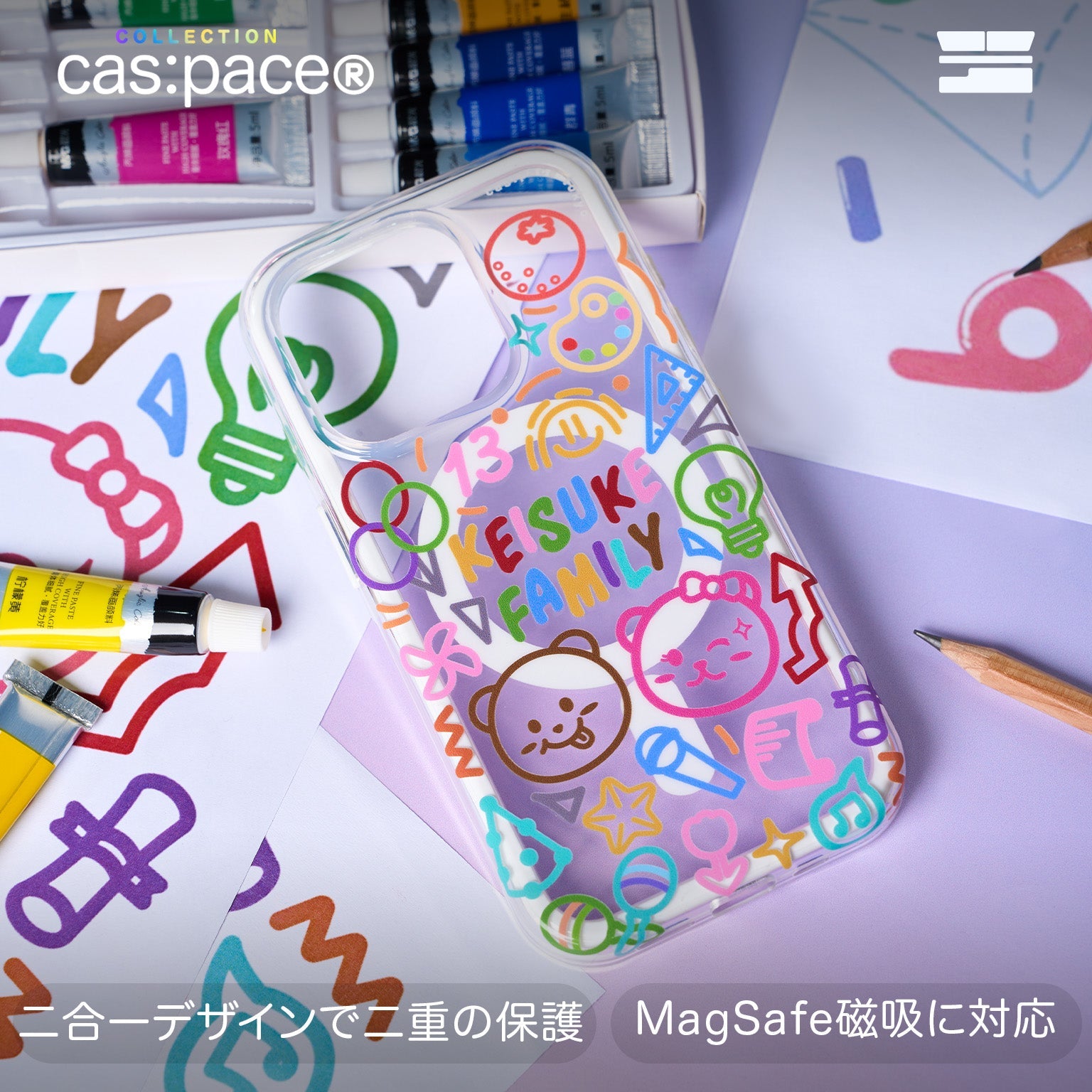 cas:pace 24S/S collection「カラフルのグラフィティ」携帯ケース - cas:pace 殼空間